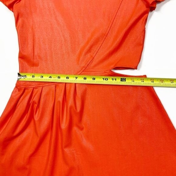 Leith Cutout Coral/Orange Shimmer Dress Size Small ASO Aria Pretty Little Liars - Picture 9 of 13